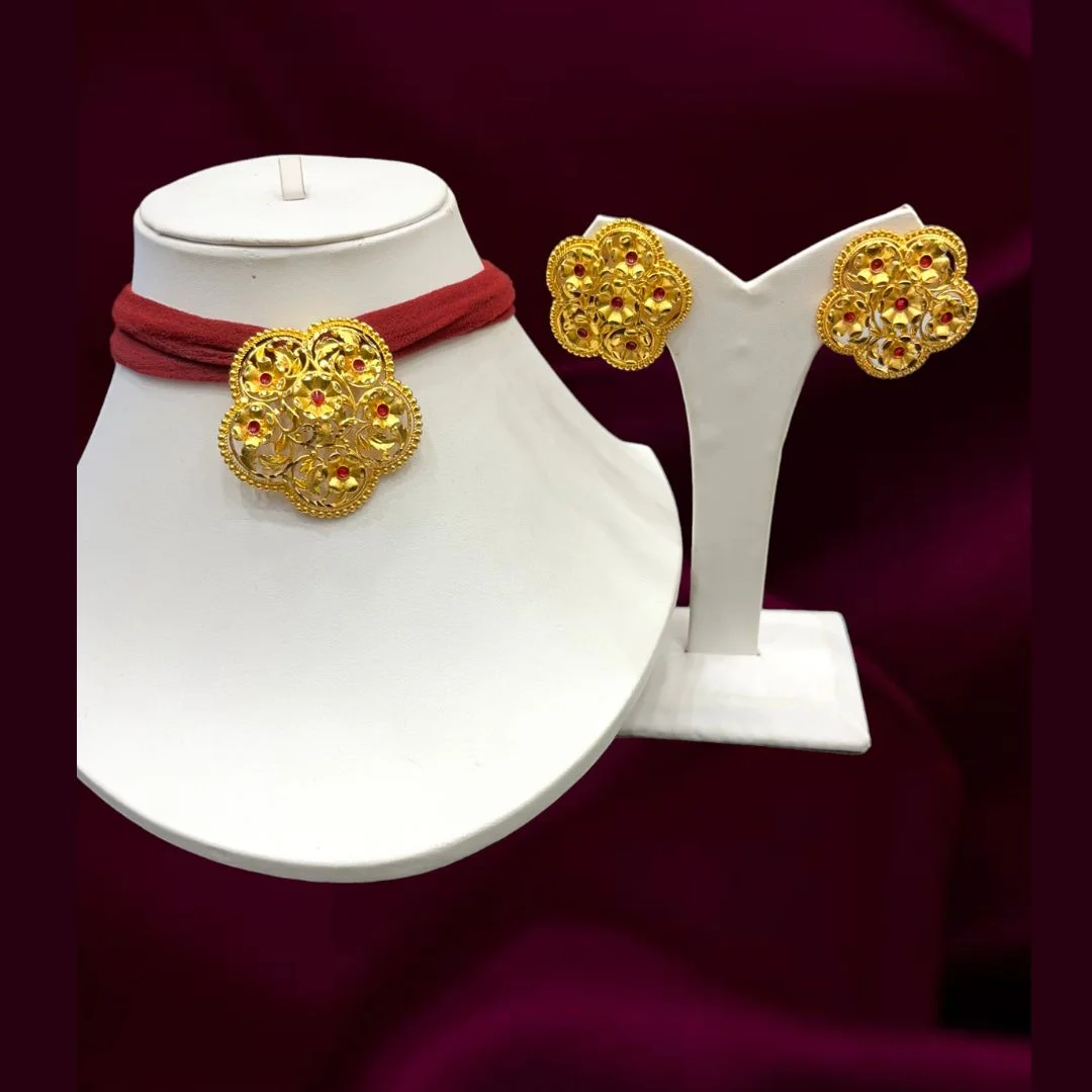 Gold Pendant A Sirkar Necklace With Price Gold Earrings A Sirkar