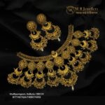 Swarnali Necklace with Kanbala Set – Antique Gold Plated Jewellery Set