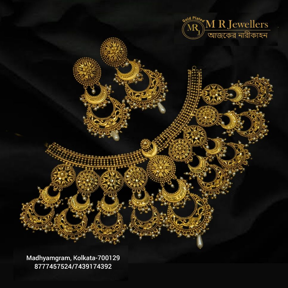 InCollage_20260210_150234574 Swarnali Necklace with Kanbala Set – Antique Gold Plated Jewellery Set - Image 1