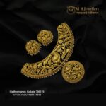 Pushpika Golap Necklace with Earrings Set – Antique Gold Plated Jewellery Set