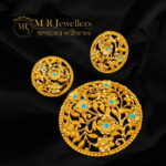 Floral Motif Noksha Pendant Set