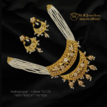 Shiuli Flower Meenakari Pearl Necklace Set