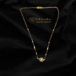 Mangalsutra with Eye-Shaped AD Pendant Set